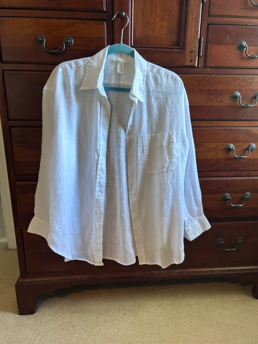 H&M white linen